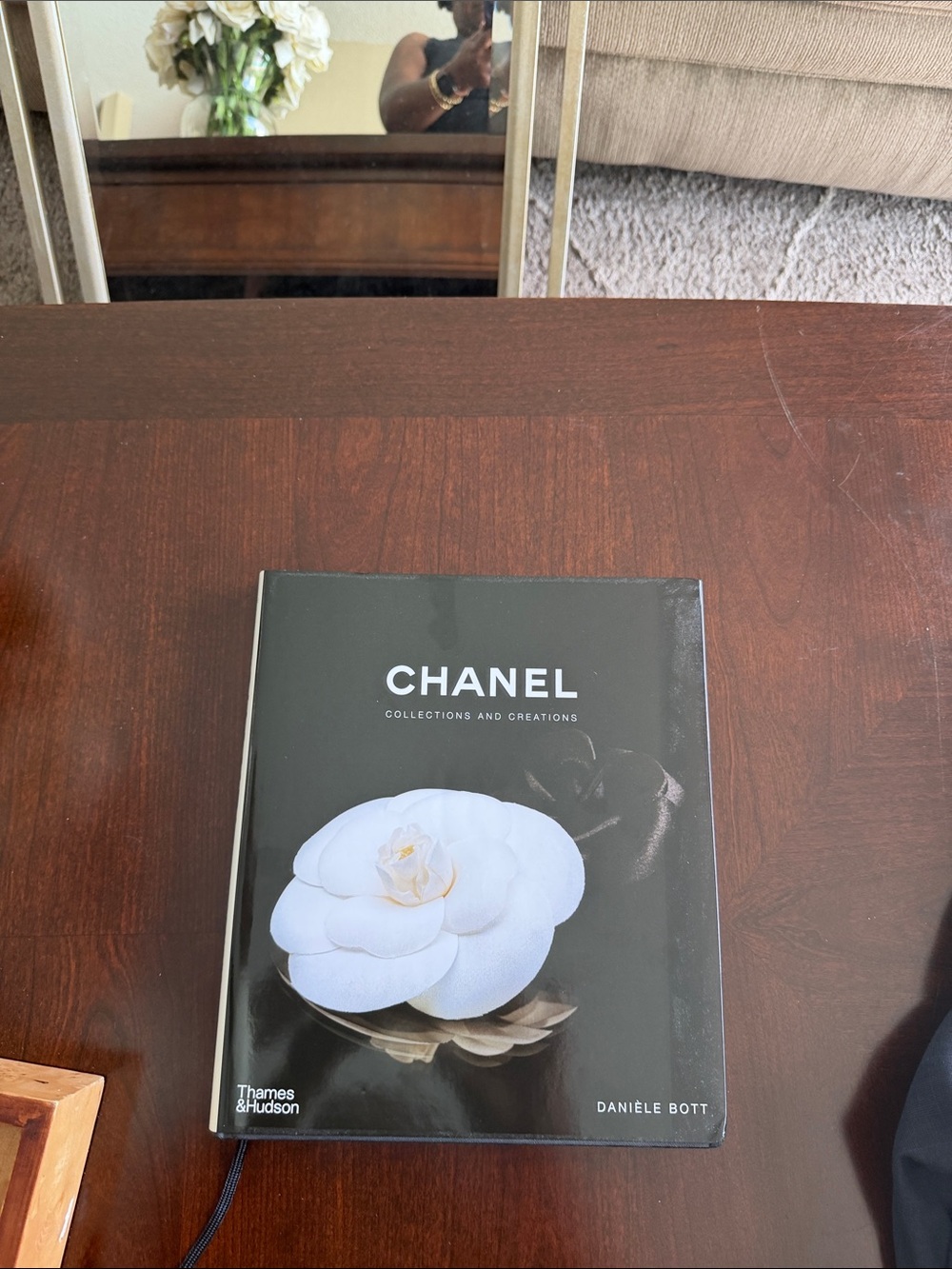 CHANEL Black Coffee Table Book with White Camellia Cover